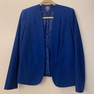 Vince Camuto Collarless Blue Blazer Size 10